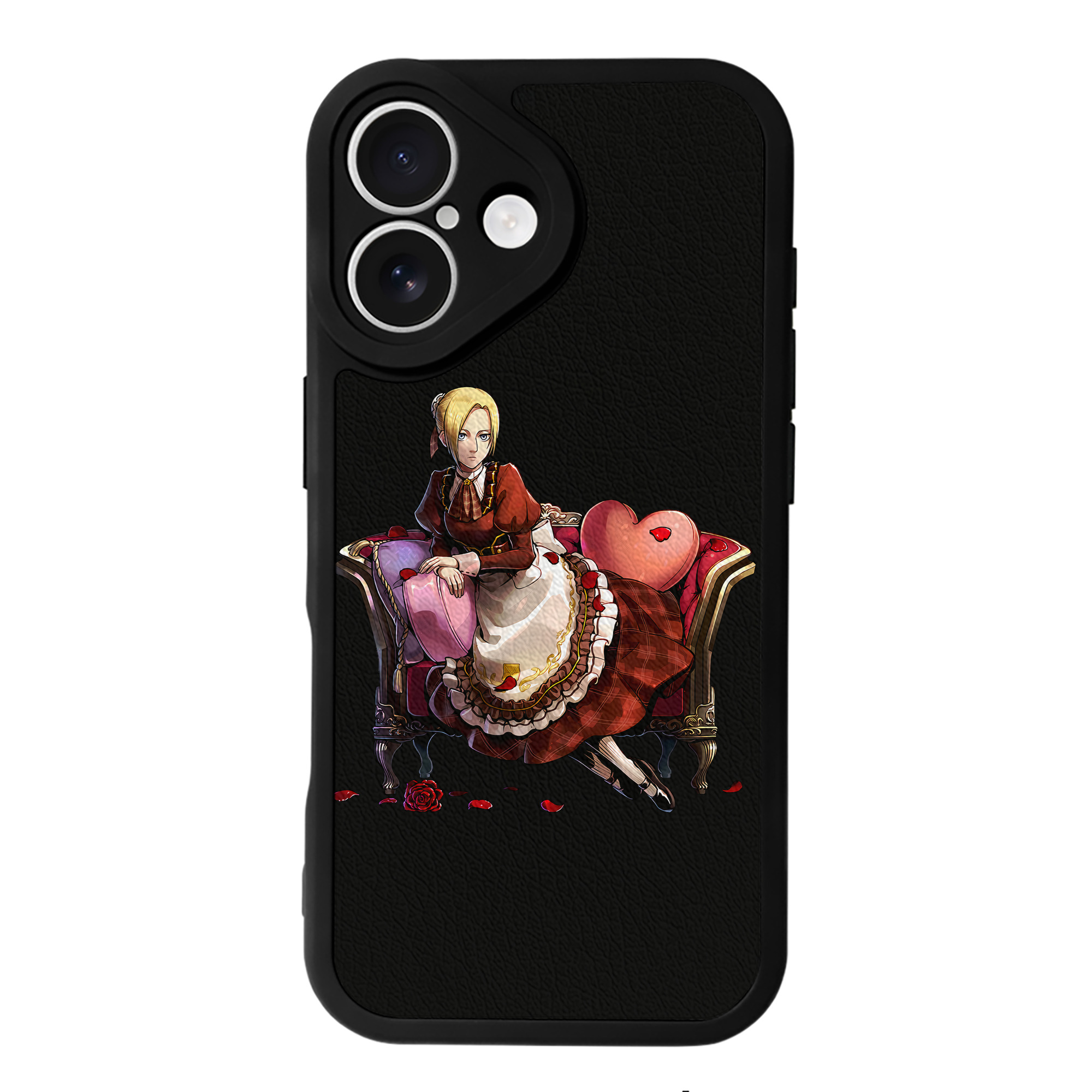 （画像用） 進撃の巨人 アニ・レオンハート Attack on Titan Annie Leonhart 【iPhone 16シリーズ対応】シリコンスマホケース（レザー調） 材質：シリコン